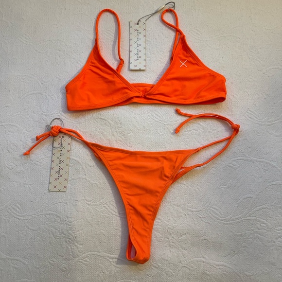 Boutine LA Orange Bikini Set NWT size M Beach Resort Vacation Wear - Picture 2 of 10